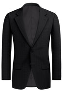 Image of a Charcoal Worsted Birdseye Merino Wool Blazers Fabric