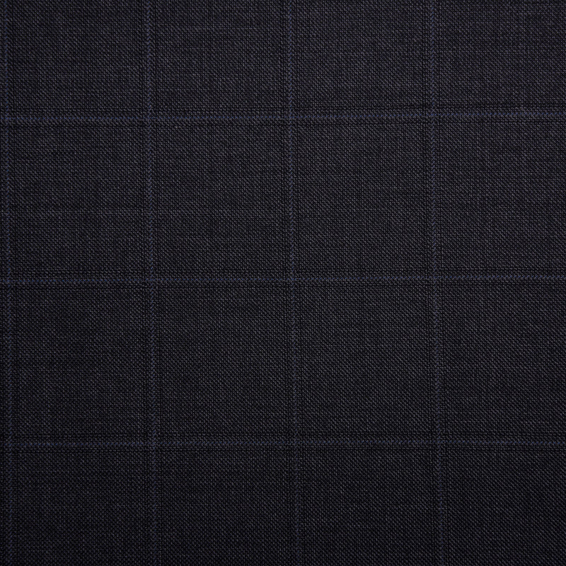 Image of a Charcoal Worsted Checks Merino Wool Blazers Fabric