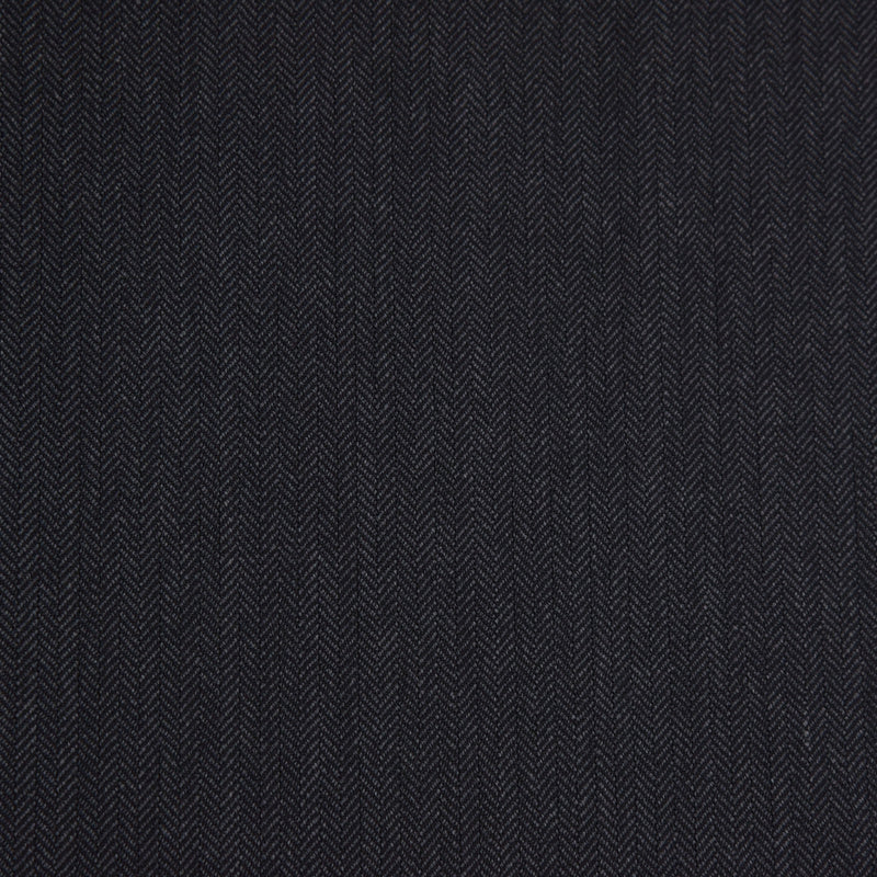 Image of a Charcoal Worsted Herring Bone Merino Wool Pants Fabric