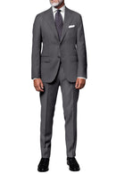 Image of a Charcoal Worsted Sharkskin Merino Wool Blazers Fabric