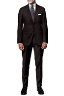 Image of a Charcoal Worsted Twill Wool Stretch Blazers Fabric