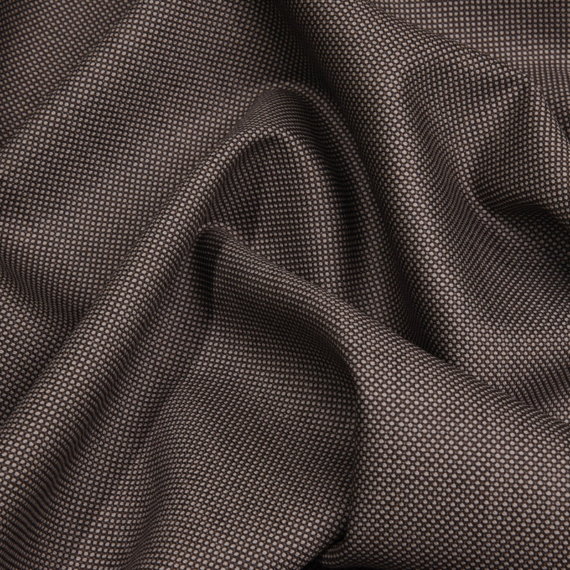 Image of a Cream Worsted Micropattern Merino Wool Suiting Fabric