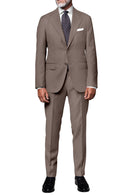 Image of a Cream Worsted Shark Skin Merino Wool Pants Fabric