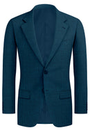 Image of a Green & Blue Worsted Twill Merino Wool Blazers Fabric