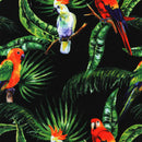 Image of a Green & Orange Satin Prints Poly Viscose Lining Fabric