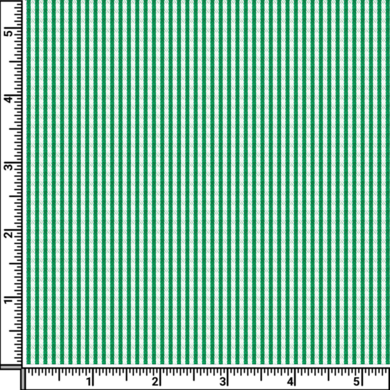 Image of a Green & White Twill Checks Giza Cotton Shirting Fabric