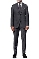 Image of a Grey & Black Worsted Checks Merino Wool Blazers Fabric