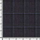 Image of a Grey & Black Worsted Checks Merino Wool Blazers Fabric