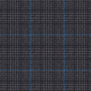 Image of a Grey & Black Worsted Checks Merino Wool Suiting Fabric