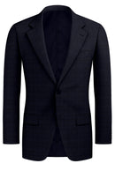 Image of a Grey & Blue Worsted Checks Merino Wool Blazers Fabric