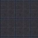 Image of a Grey & Blue Worsted Checks Merino Wool Blazers Fabric