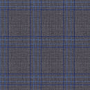Image of a Grey & Blue Worsted Checks Merino Wool Blazers Fabric