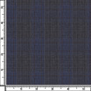 Image of a Grey & Blue Worsted Checks Merino Wool Pants Fabric