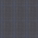 Image of a Grey & Blue Worsted Checks Merino Wool Pants Fabric