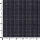 Image of a Grey & Blue Worsted Checks Merino Wool Pants Fabric