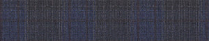 Midnight-Blue & Burgundy Worsted Checks Merino Wool Suiting Fabric