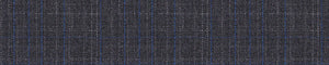 Midnight-Blue & Burgundy Worsted Checks Merino Wool Suiting Fabric
