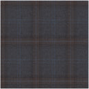 Image of a Grey & Blue Worsted Checks Merino Wool Suiting Fabric