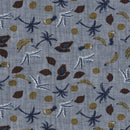 Image of a Grey & Brown Oxford Prints Linen Shirting Fabric