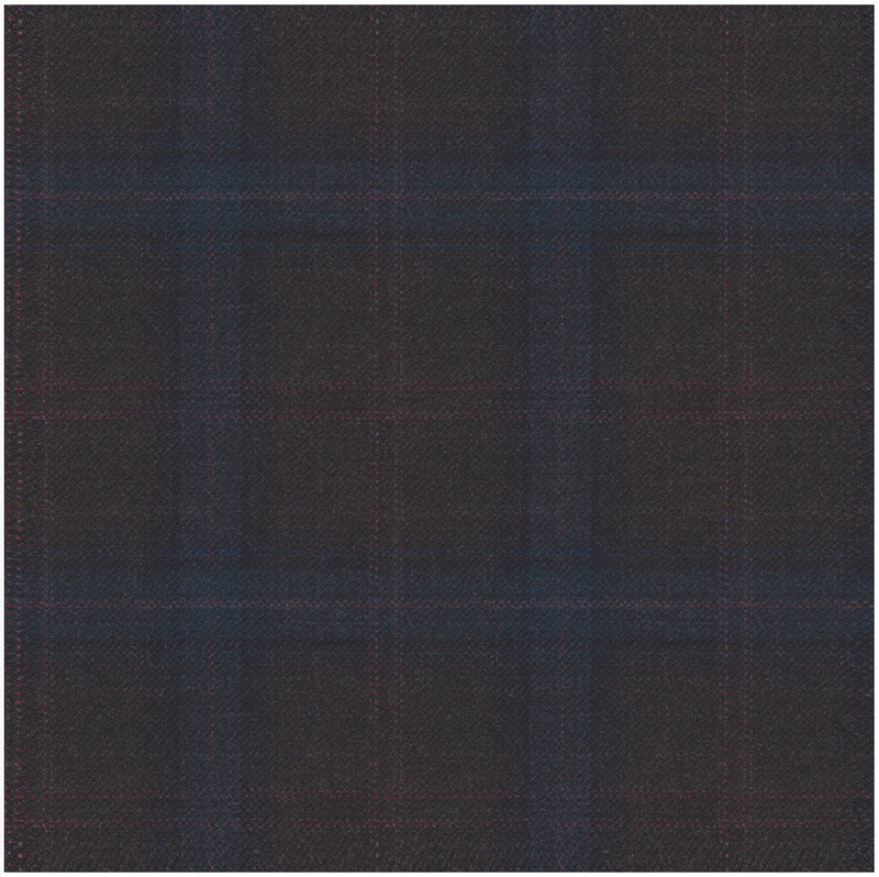 Image of a Grey & Green Worsted Checks Merino Wool Blazers Fabric