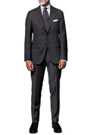 Image of a Grey & Green Worsted Checks Merino Wool Blazers Fabric