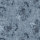 Image of a Grey & Navy-Blue Oxford Prints Linen Shirting Fabric