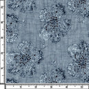 Image of a Grey & Navy-Blue Oxford Prints Linen Shirting Fabric