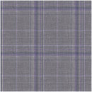 Image of a Grey & Purple Worsted Checks Merino Wool Blazers Fabric