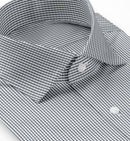 Image of a Grey & White Twill Checks Giza Cotton Shirting Fabric