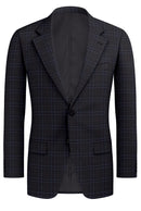 Image of a Grey & White Worsted Checks Merino Wool Blazers Fabric