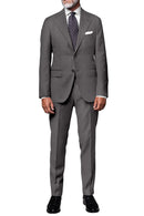 Image of a Grey & White Worsted Stripes Merino Wool Blazers Fabric