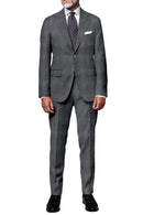 Image of a Grey Flannel Twill Merino Wool Pants Fabric