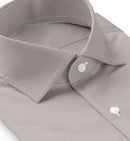 Image of a Grey Houndstooth Micropattern Giza Cotton Shirting Fabric