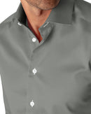 Image of a Grey Twill Micropattern Giza Cotton Shirting Fabric