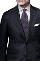 Image of a Grey Worsted Dobby Merino Wool Blazers Fabric