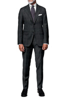 Image of a Grey Worsted Herringbone Merino Wool Pants Fabric