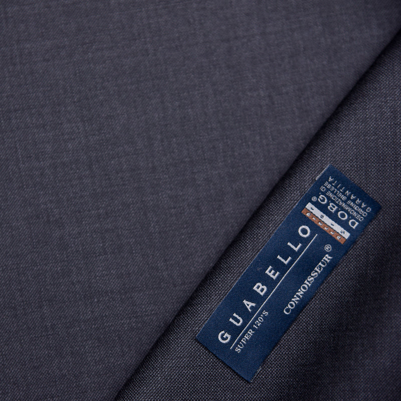 Image of a Grey Worsted Micropattern Merino Wool Pants Fabric