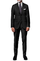 Image of a Grey Worsted Shark Skin Merino Wool Blazers Fabric