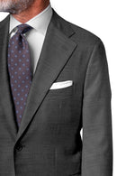 Image of a Grey Worsted Solids Merino Wool Blazers Fabric