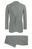 Image of a Grey Worsted Solids Merino Wool Suiting Fabric