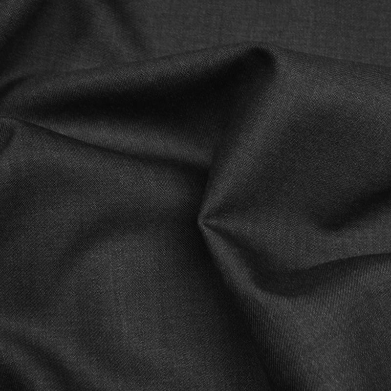 Image of a Grey Worsted Solids Merino Wool Suiting Fabric