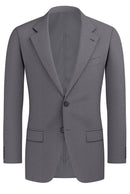 Image of a Grey Worsted Twill Merino Wool Blazers Fabric