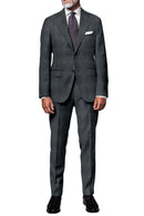 Image of a Grey Worsted Twill Merino Wool Pants Fabric