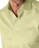 Image of a Lemon Oxford Micropattern Giza Cotton Shirting Fabric