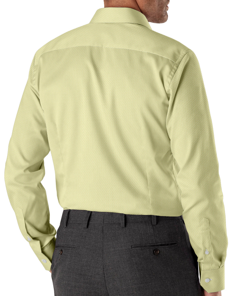 Image of a Lemon Oxford Micropattern Giza Cotton Shirting Fabric