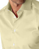 Image of a Lemon Poplin Solids Giza Cotton Shirting Fabric