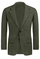 Image of a Light-Green Worsted Twill Merino Wool Blazers Fabric