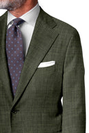 Image of a Light-Green Worsted Twill Merino Wool Blazers Fabric
