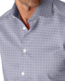Image of a Lilac & White Twill Checks Giza Cotton Shirting Fabric