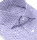 Image of a Lilac & White Twill Checks Giza Cotton Shirting Fabric